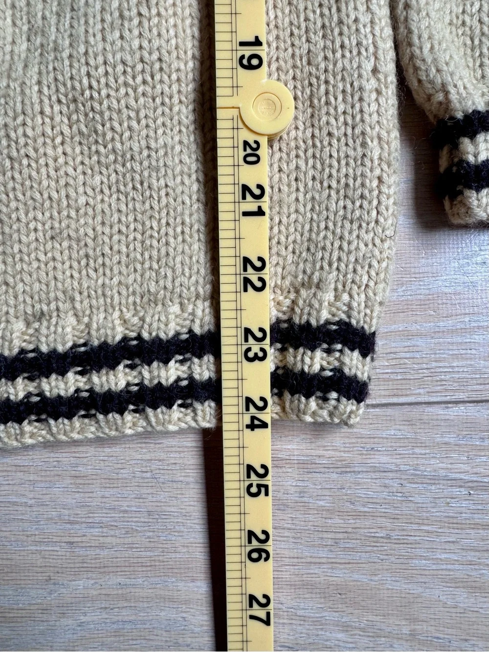 Vintage J Crew Nordic Half-Zip Wool Sweater in Brown and Cream